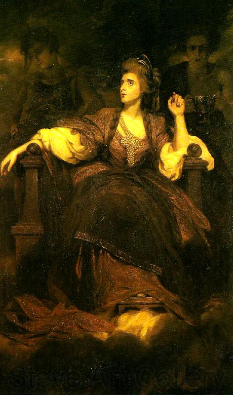 Sir Joshua Reynolds mrs siddons as the tragic muse France oil painting art